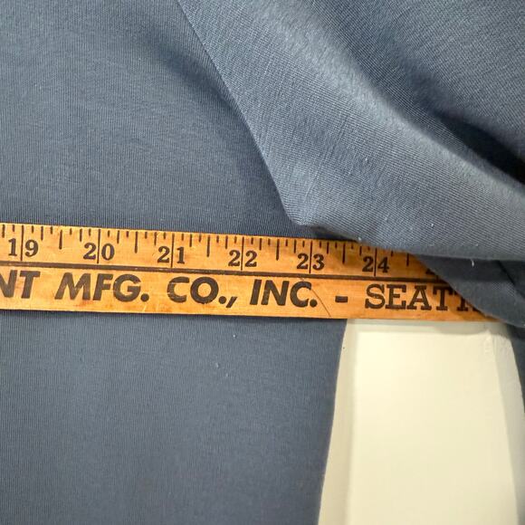 J. Jill Pure Jill Luxe Tencel Tunic Top Pullover Cowlneck Stretch Blue Grey XL - Picture 6 of 7